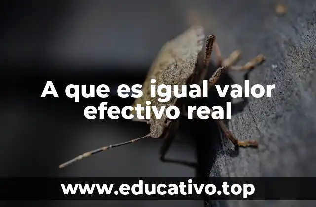 A que es igual valor efectivo real