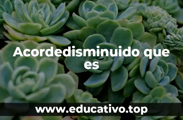 Acordedisminuido que es