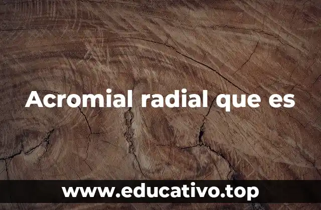 Acromial radial que es