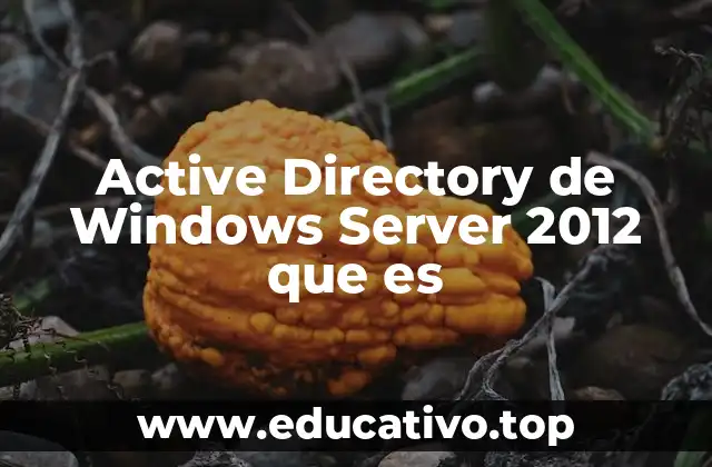 Active Directory de Windows Server 2012 que es