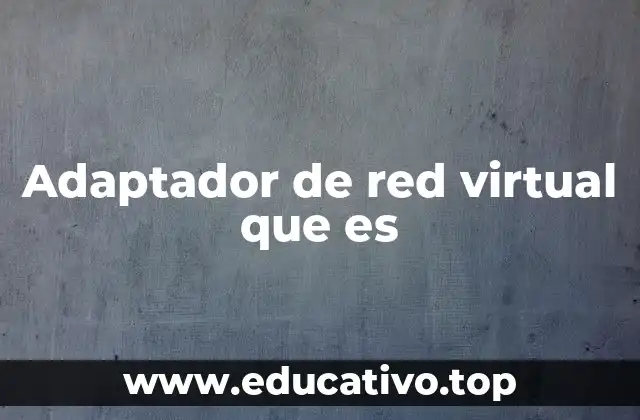 Adaptador de red virtual que es