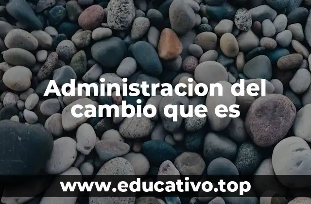 Administracion del cambio que es