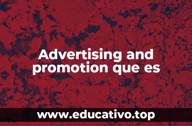 Advertising and promotion que es
