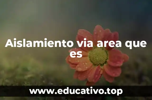 Aislamiento via area que es