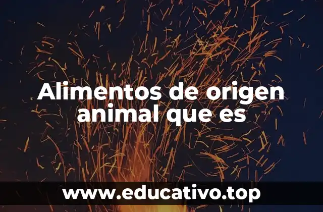 Los alimentos de origen animal y su relevancia en la alimentación humana
