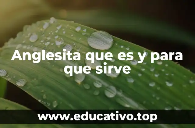 Anglesita que es y para que sirve