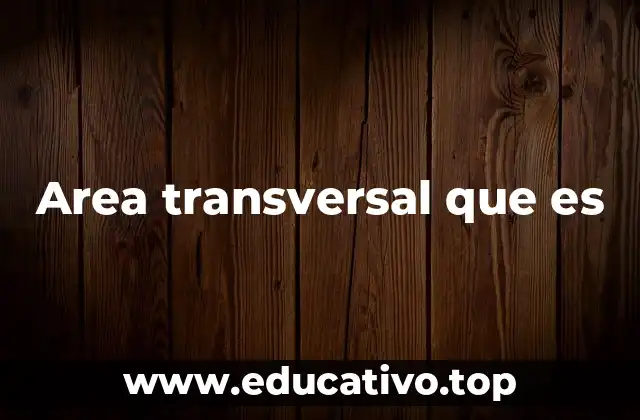 Area transversal que es
