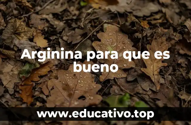 Arginina para que es bueno