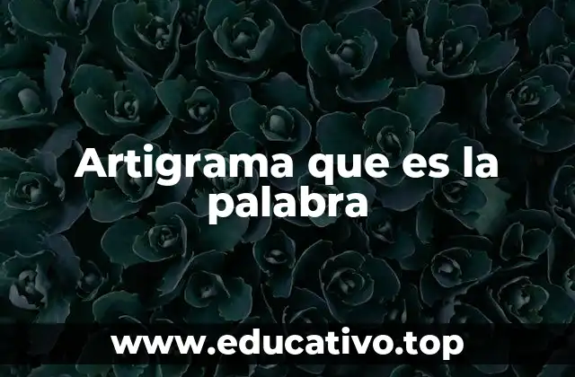 Artigrama que es la palabra