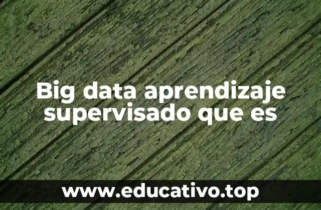 Big data aprendizaje supervisado que es