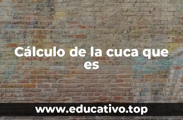 Cálculo de la cuca que es