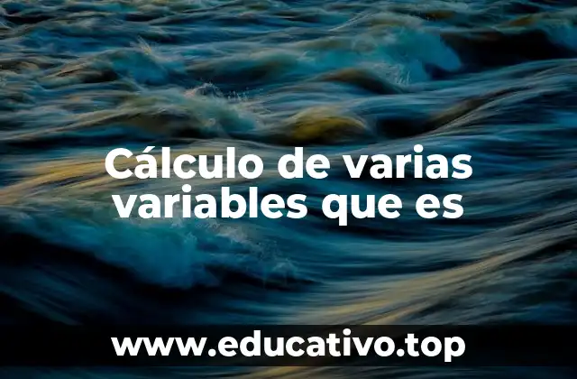 Cálculo de varias variables que es