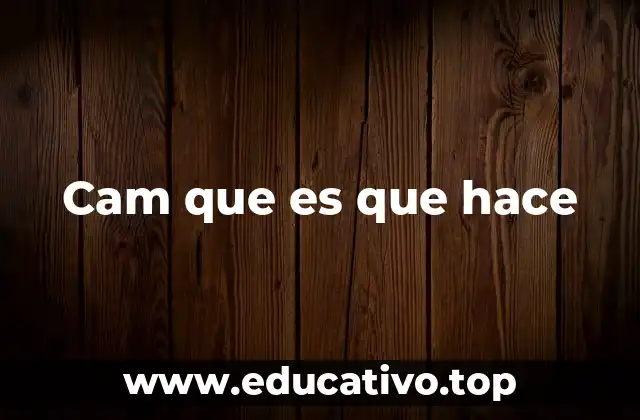 Cam que es que hace