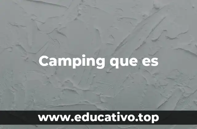 Camping que es