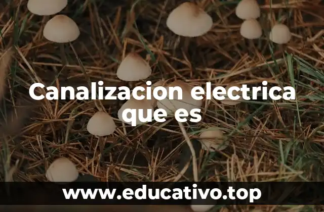 Canalizacion electrica que es
