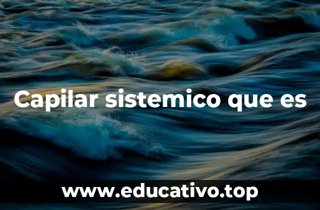 Capilar sistemico que es