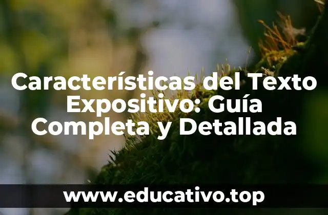 Características del Texto Expositivo: Guía Completa y Detallada