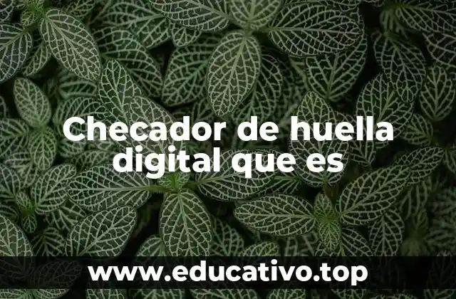 Checador de huella digital que es