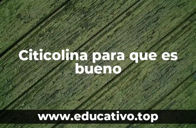 Citicolina para que es bueno