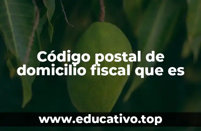 Código postal de domicilio fiscal que es