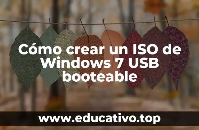 ¿Qué es un ISO de Windows 7?