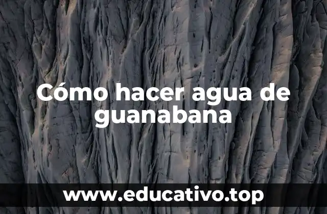 Cómo hacer agua de guanabana