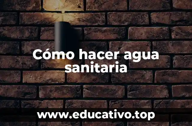 Cómo hacer agua sanitaria