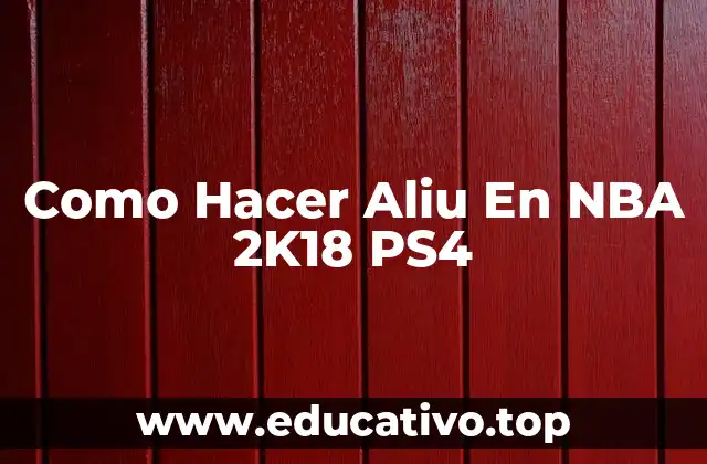 Como Hacer Aliu En NBA 2K18 PS4