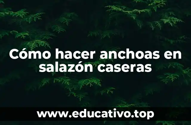 Cómo hacer anchoas en salazón caseras