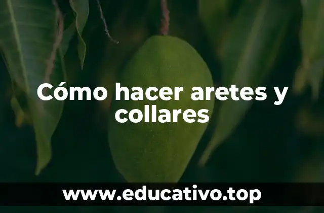 Cómo hacer aretes y collares