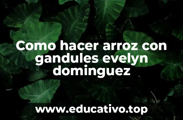 ¿Qué es arroz con gandules y cómo seusa?