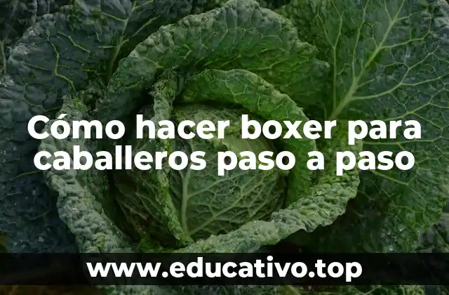 Cómo hacer boxer para caballeros paso a paso