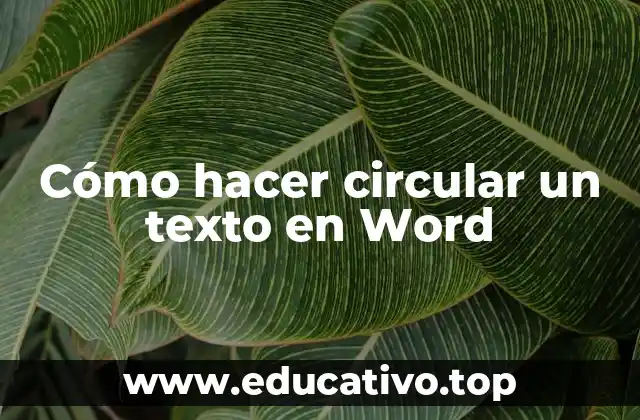 Cómo hacer circular un texto en Word