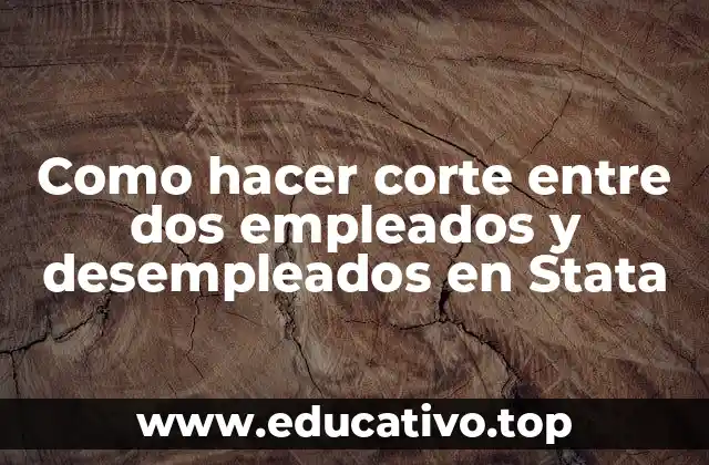 Como hacer corte entre dos empleados y desempleados en Stata