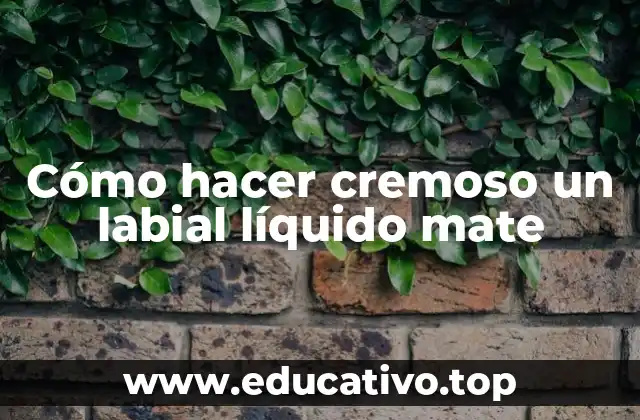 Cómo hacer cremoso un labial líquido mate