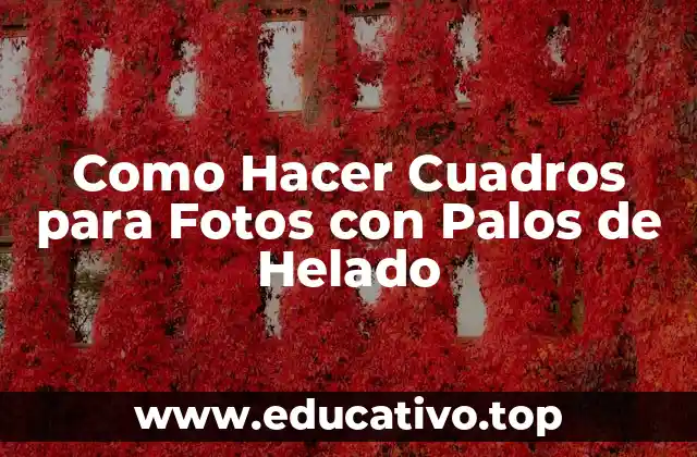 Como Hacer Cuadros para Fotos con Palos de Helado