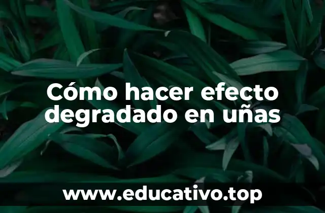 Cómo hacer efecto degradado en uñas