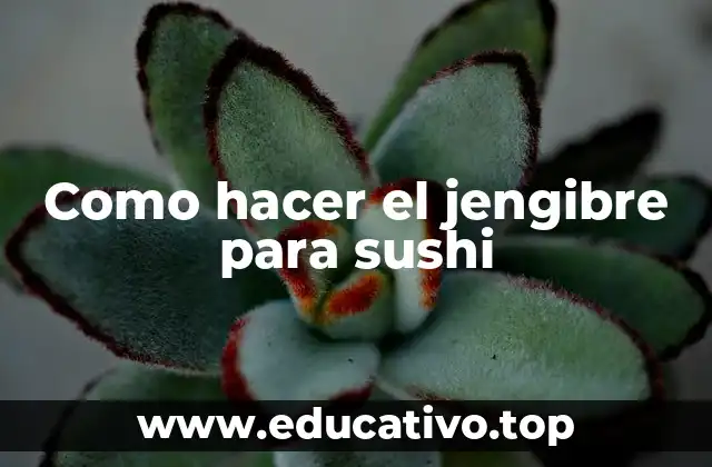Como hacer el jengibre para sushi