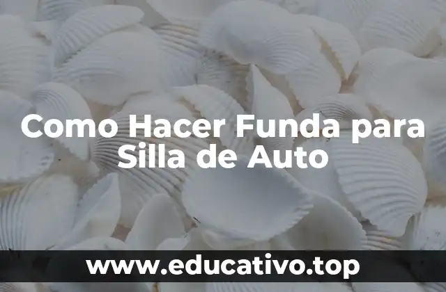 Como Hacer Funda para Silla de Auto