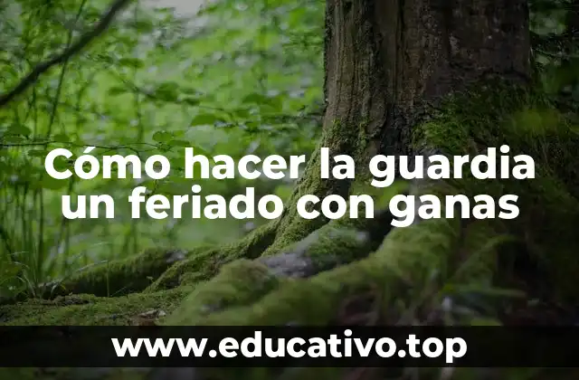 Cómo hacer la guardia un feriado con ganas