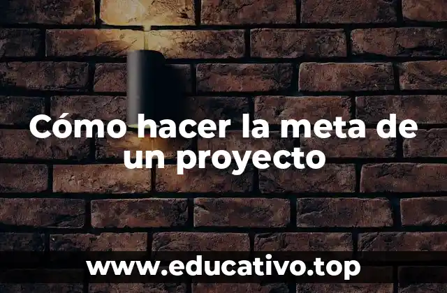 Cómo hacer la meta de un proyecto