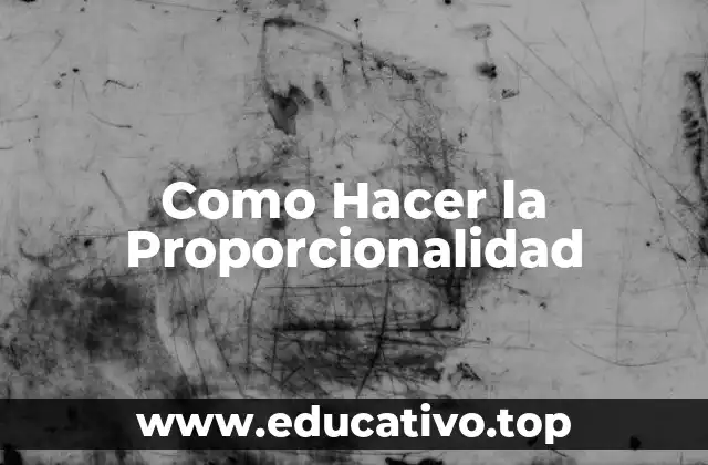 La Proporcionalidad