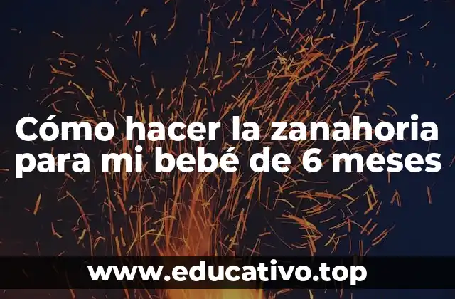 Cómo hacer la zanahoria para mi bebé de 6 meses
