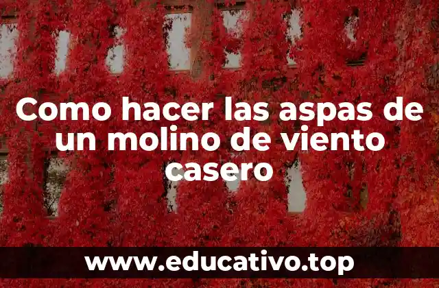 Como hacer las aspas de un molino de viento casero