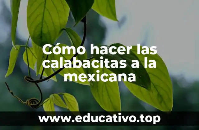 Cómo hacer las calabacitas a la mexicana