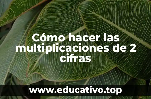 Cómo hacer las multiplicaciones de 2 cifras