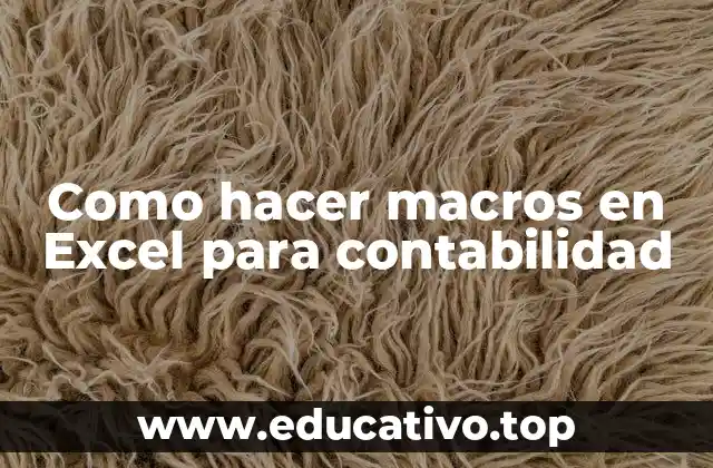 Como hacer macros en Excel para contabilidad