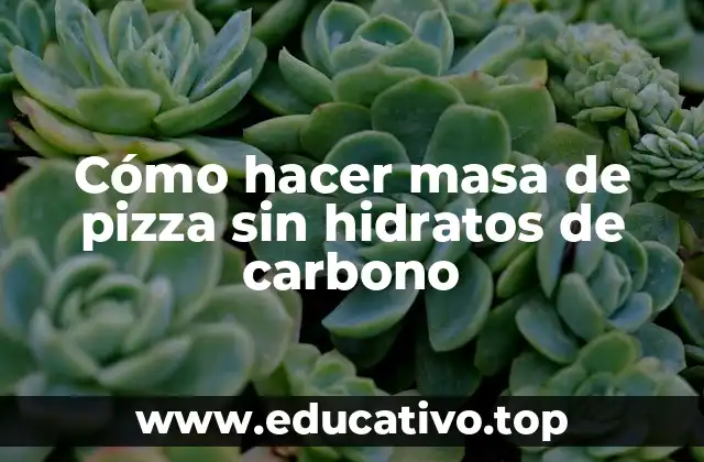 Cómo hacer masa de pizza sin hidratos de carbono