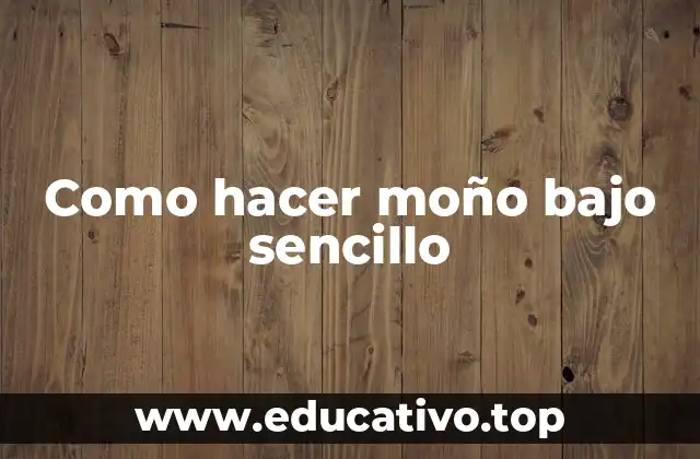 Como hacer moño bajo sencillo