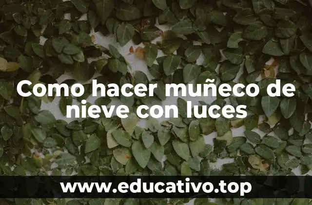 Muñeco de nieve con luces